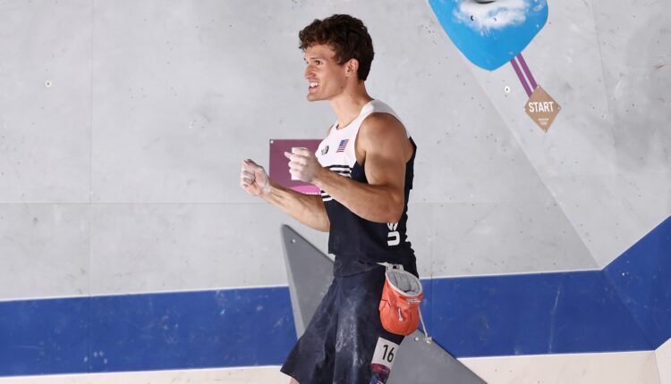 The American Nathaniel Coleman wins shock silver in his Olympic debut in sport climbing

