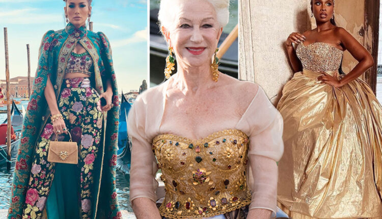 Celebrities go glam for the Dolce and Gabbana show in Venice