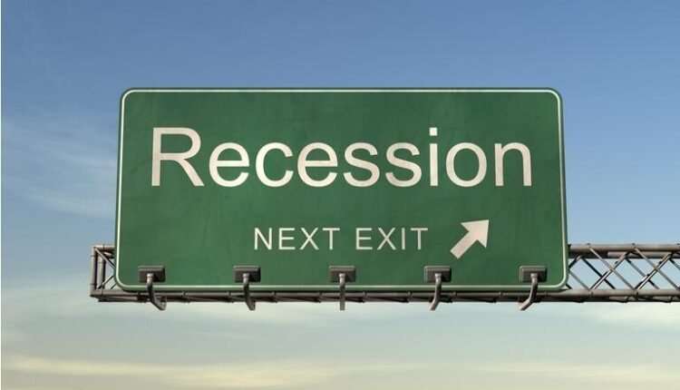 Recession Road Sign